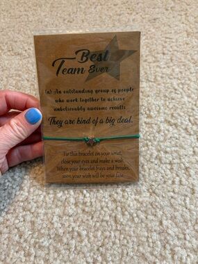 Best Team Ever Green Star Bracelet